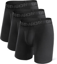 DAVID ARCHY Mens Underwear Boxer Briefs Breathable Soft Moisture-Wicking with Fly Underwear for Men Multipack