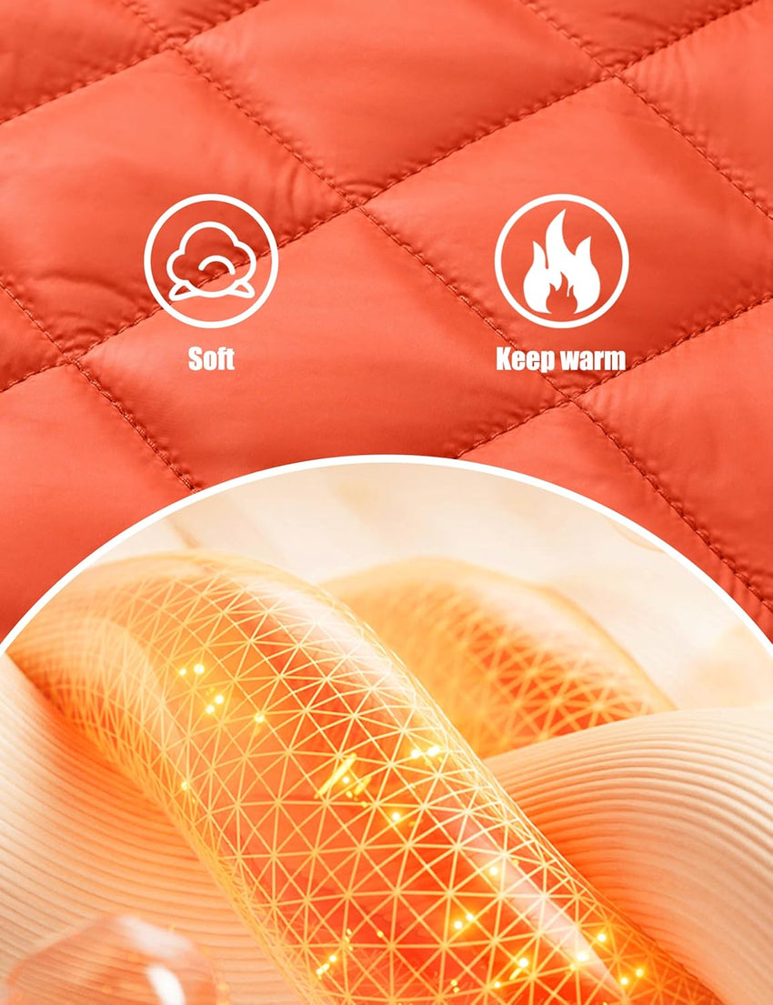 7DAY'SMens Bomber Jacket Windproof Windbreaker Thermal Quilted Jacket Warm Winter Padded Coats