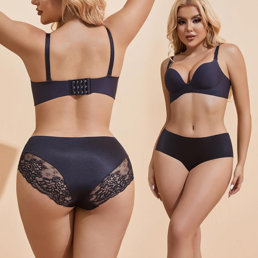 Silky Smooth Invisible Hipster Bikini Underwear for Women Frozen Silk Seamless Panties with Silky Tactile Touch