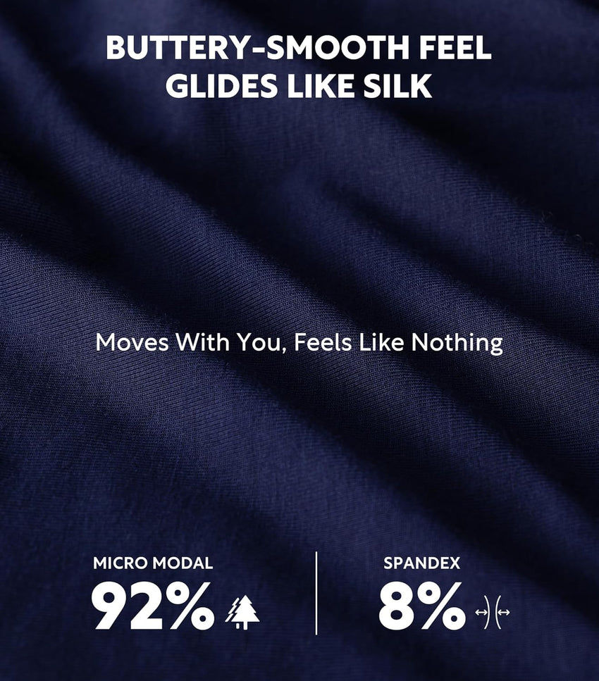 DAVID ARCHY Men's Ultra Soft Underwear Micro Modal Breathable Moisture Wicking Seamless Underwear for Men Multipack