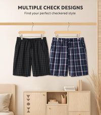 DAVID ARCHY Mens Pajama Pants Soft Cotton Plaid Sleepwear, Comfy Lounge Woven Pajamas Bottoms PJ Pant for Men, 3 pack