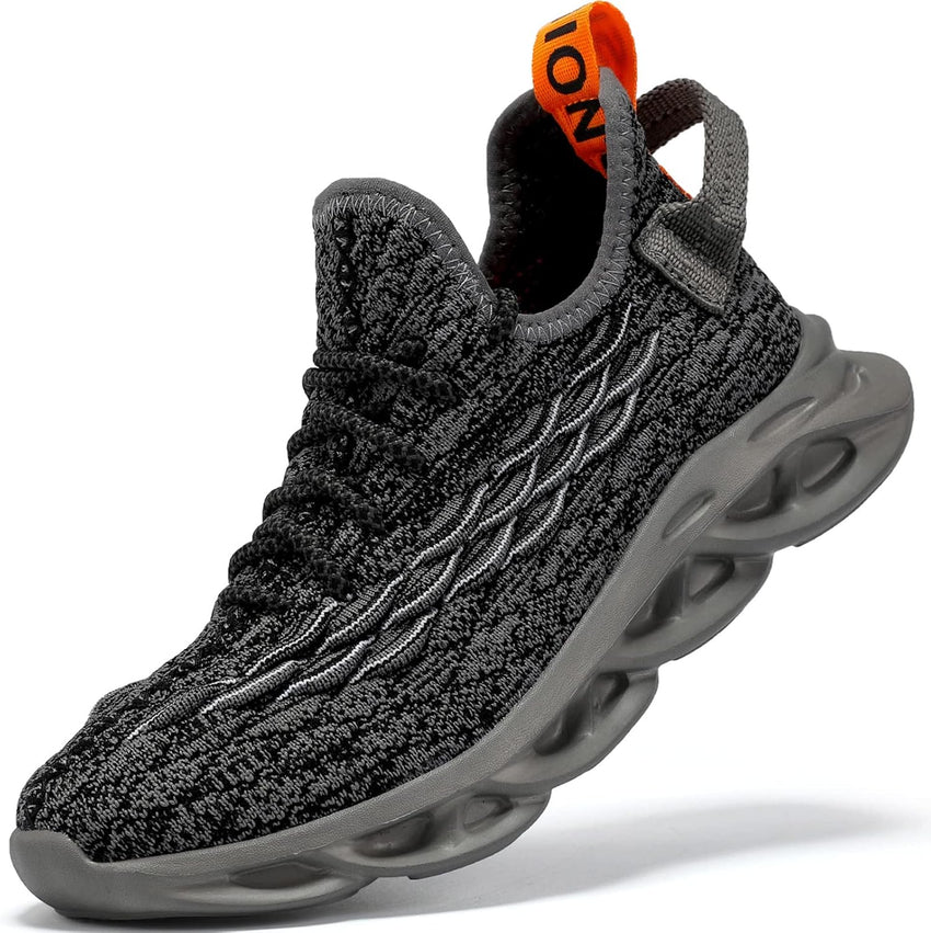 JMFCHI Boys Girls Kids' Sneakers Knitted Mesh Sports Shoes Breathable Lightweight Running Shoes for Kids Fashion Athletic Casual Shoes