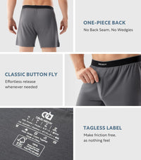 DAVID ARCHY Ultra Soft Modal Boxers for Men, Silky Stretchy Boxer Shorts, Breathable Loose Men's Underwear for Sleep 4 Pack