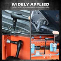 29-Piece 1/2" Drive Impact Socket Set, SAE (3/8 to 1 inch) and Metric (10-24mm) Sizes with Extension Bars Standard Deep Socket Set CR-V Material High Durability Impact Wrench