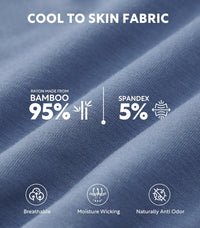 DAVID ARCHY Mens Boxer Shorts Breathable Soft Rayon Made from Bamboo Boxers for Men Loose Fit Mens Underwear 3 or 5 Pack