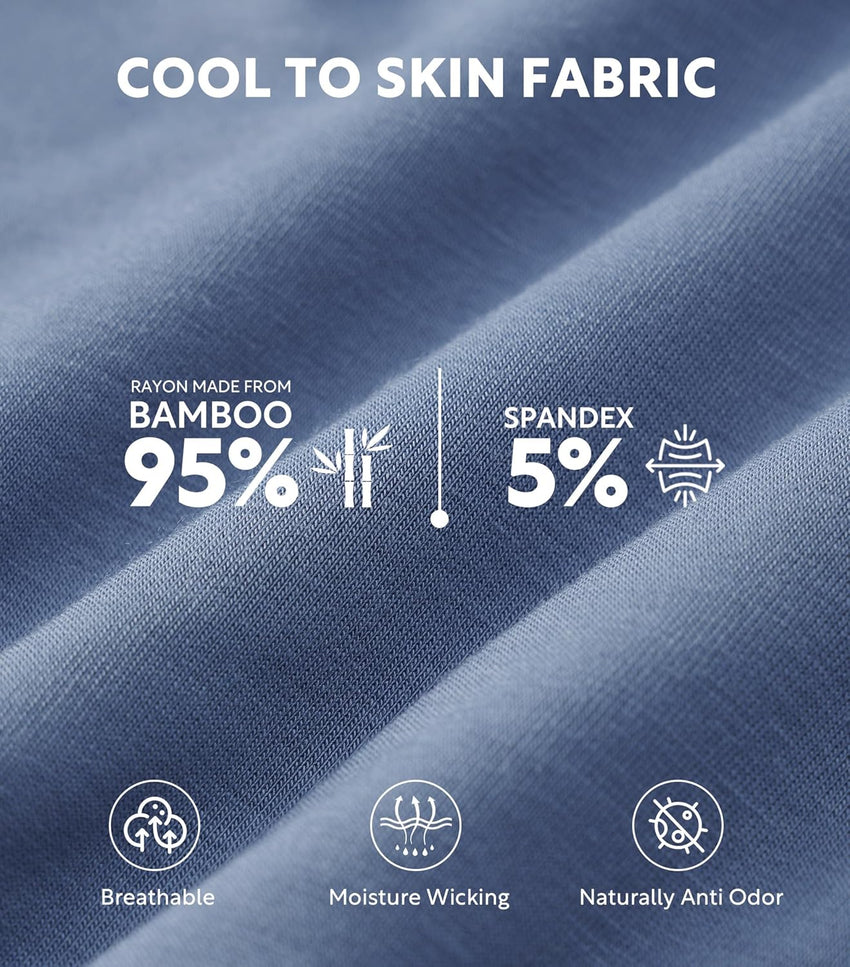 DAVID ARCHY Mens Boxer Shorts Breathable Soft Rayon Made from Bamboo Boxers for Men Loose Fit Mens Underwear 3 or 5 Pack