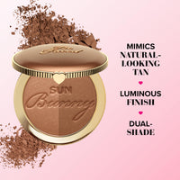 Too Faced Sun Bunny Bronzer | Buildable Luminous Glow for Sun-Kissed Finish + Cruelty Free, 0.28 Ounce