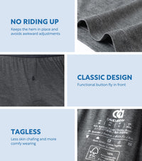 DAVID ARCHY Mens Boxers Soft Rayon Made from Bamboo Boxers for Men Pack Loose Underwear Cooling Mens Boxer Shorts