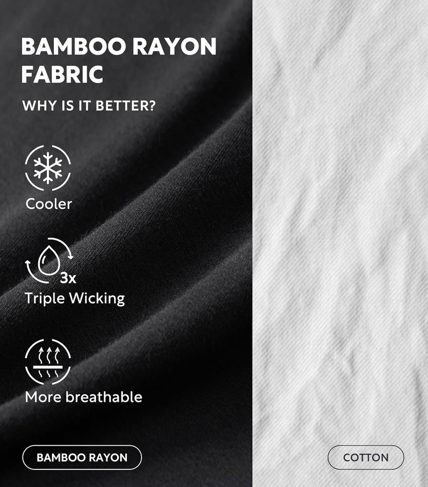 DAVID ARCHY Mens Pajama Shorts Bamboo Rayon Sleep Shorts Soft Comfy Breathable Lounge Pants with Pockets 2 Pack