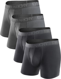 DAVID ARCHY Mens Underwear Boxer Briefs Breathable Soft Moisture-Wicking with Fly Underwear for Men Multipack