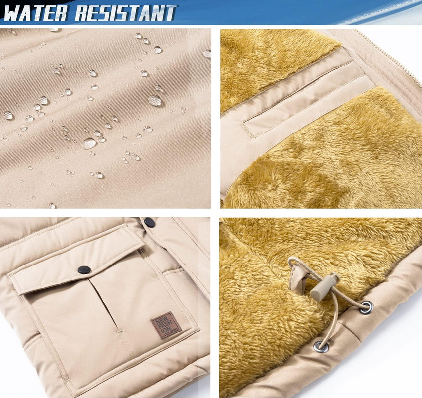 7DAY'S Men's Winter Jacket with Hood Water Repellent Windproof Thicken Parka Winter Coat