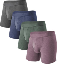 DAVID ARCHY Mens Underwear Boxer Briefs Breathable Soft Moisture-Wicking with Fly Underwear for Men Multipack