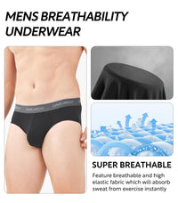DAVID ARCHY Men's Underwear Briefs Rayon Made from Bamboo Wicking-Moisture Support Pouch Soft Underwear for Men 4 or 7 Pack