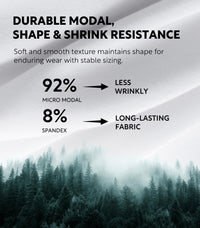 DAVID ARCHY Men's Undershirts Micro Modal Ultra Soft T-Shirts Stretch Moisture-Wicking Crewneck/V-Neck Tees for Men, 3-Pack