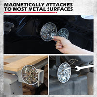 Magnet Sweeper Magnetic Nail Roller: 17-Inch Heavy Duty Magnet Nail Pickup Rolling Tool with Telescoping Adjustable Handle 8.8-Pound Capacity Ideal for Workshop Garage Yard Construction Cleanup