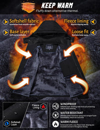 7DAY'S Men's Winter Skiing Jackets Water Resistant Fleece Coats Insulated Thermal Snowboard Jacket Parka Raincoat with Hood