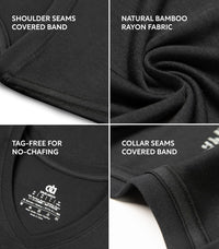 DAVID ARCHY Men's Undershirt Bamboo Rayon Moisture-Wicking V-Neck T-Shirts Stretch Tees for Men, 3 or 5 Pack