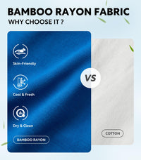 DAVID ARCHY Mens Underwear Rayon Made from Bamboo 7-Pack, Wicking-Moisture & Cool Boxer Briefs with Support Pouch