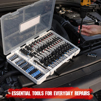 80-Piece Premium Magnetic Impact Nut Driver Set Metric & SAE with Socket Adapters, Bit Holder, Wing Nut Driver, Universal Sockets, Quick Release Extension, Power Bits