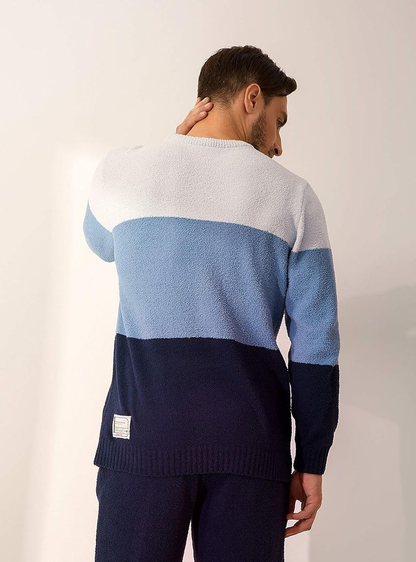 DAVID ARCHY Mens Pajamas Set Ultra-Soft Fleece Pajamas Warm Sleepwear Long Sleeve Lounge Set with Pockets