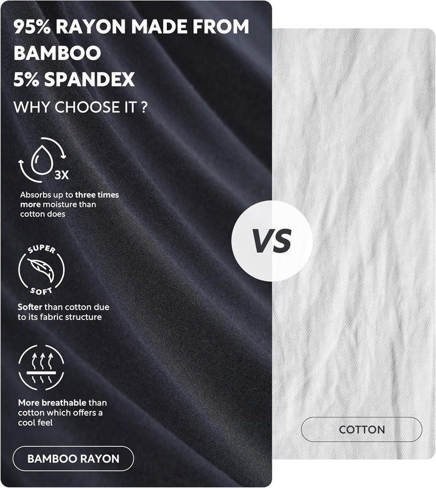 DAVID ARCHY Mens Underwear Bamboo Rayon Boxers for Men Breathable and Cool Men's Boxer Shorts with Button Fly 3 or 5 Pack