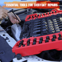 Hex Bit Impact Socket Set: 36-Piece with 4 Adapters, 1/4" 3/8" 1/2" Drive Master Allen Impact Socket Set, SAE and Metric, H5-H19 & 3/4"-5/64", Heavy Duty Storage Case, Automotive Mechanic