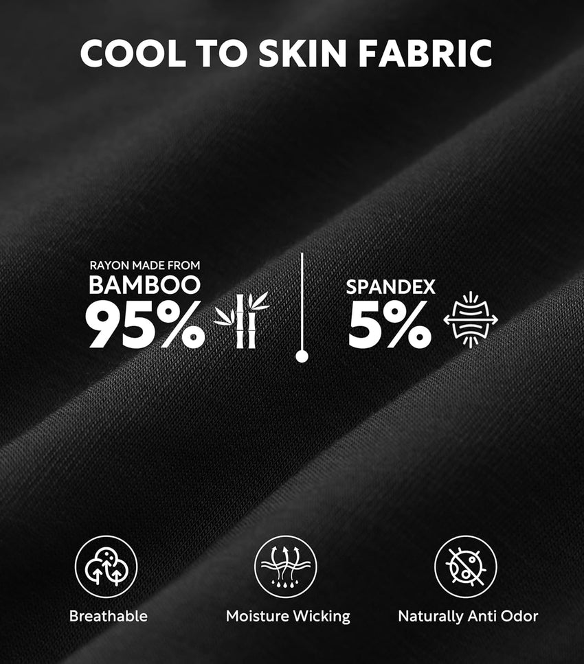 DAVID ARCHY Mens Boxer Shorts Breathable Soft Rayon Made from Bamboo Boxers for Men Loose Fit Mens Underwear 3 or 5 Pack