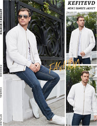 7DAY'S Men's Jacket Casual Windproof Bomber Jackets Full Zip Windbreaker Warm Winter Padded Coats