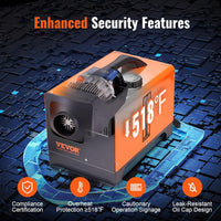 VEVOR 8KW Diesel Heater, Diesel Heater All in One with Automatic Altitude Adjustment, Max 18045 ft, Bluetooth App Control, Remote Control and LCD, Portable Diesel Air Heater for Vehicles and Outdoors