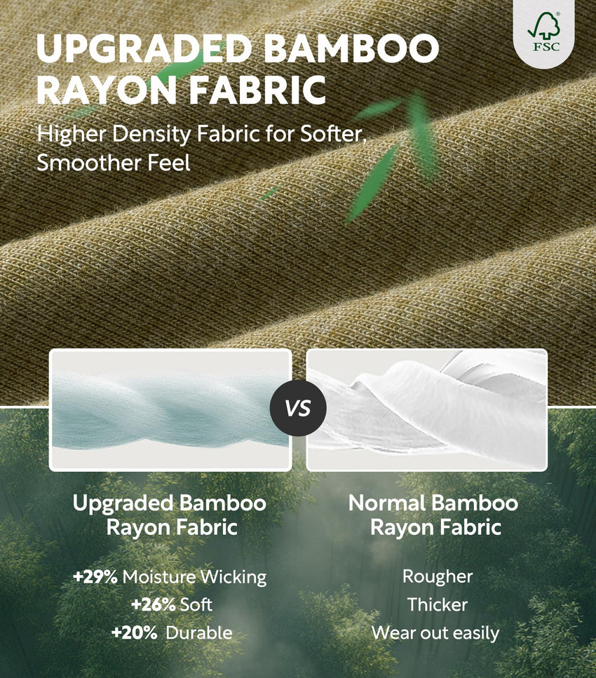 DAVID ARCHY Mens Boxers Soft Rayon Made from Bamboo Boxers for Men Pack Loose Underwear Cooling Mens Boxer Shorts