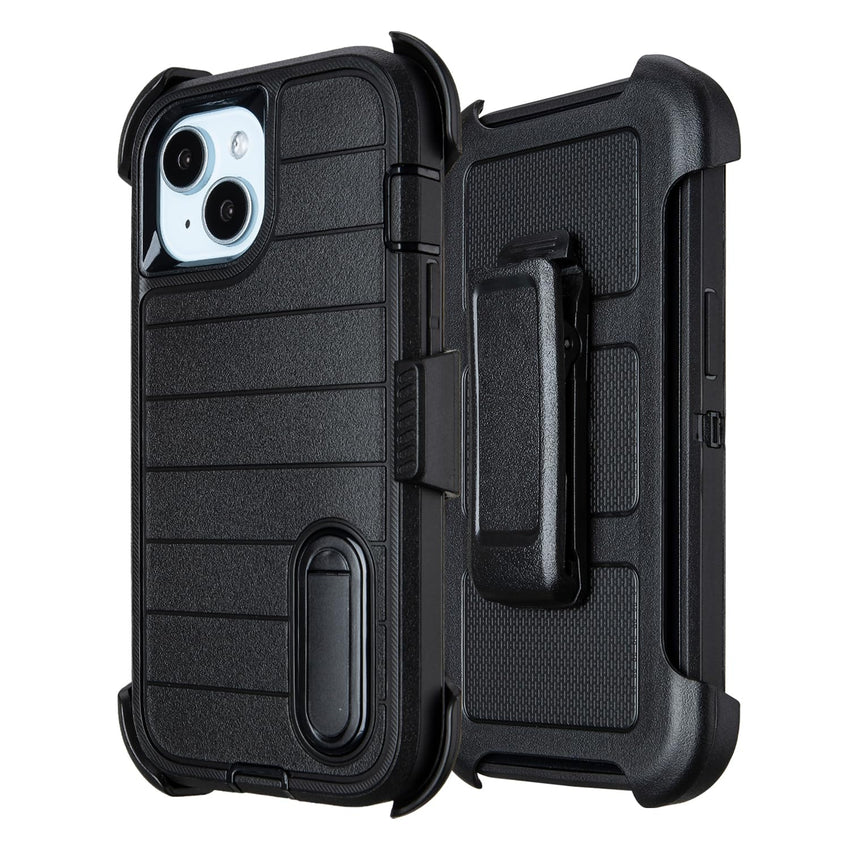 for Black Case iPhone 14 Case with Belt Clip, for Shockproof Case iPhone 14 Heavy Duty,3 Layers of Sturdy,Anti-Drop,Military-Grade Defender Cover for iPhone 14 Case Black
