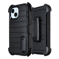 for Phone case iPhone 13 Case with Belt Clip, Heavy Duty Military Grade Drop iPhone13 Protective Case, Shockproof Defender Cover for iPhone 13 Cases 6.1 inch (Black+Blue)