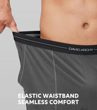 DAVID ARCHY Mens Pajamas Set - Soft Pj Sets for Men Long Sleeve Pajamas Men Cotton Mens Pjs Sets Loungewear with Pockets