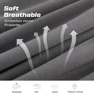 BAMBOO COOL Mens Pajama Pants Sleep Lounge Bottoms Soft Comfy Pj Pant Sleepwear with Pockets 2 Pack