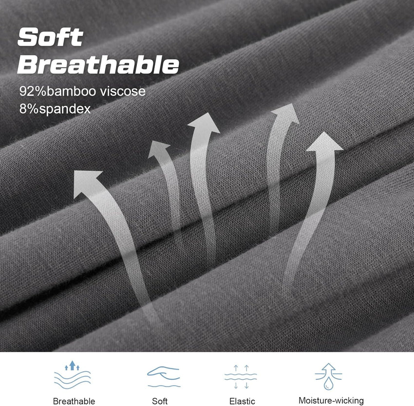 BAMBOO COOL Mens Pajama Pants Sleep Lounge Bottoms Soft Comfy Pj Pant Sleepwear with Pockets 2 Pack