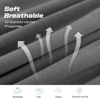 BAMBOO COOL Mens Pajama Pants Sleep Lounge Bottoms Soft Comfy Pj Pant Sleepwear with Pockets 2 Pack