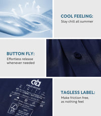 DAVID ARCHY Mens Boxer Shorts Breathable Soft Rayon Made from Bamboo Boxers for Men Loose Fit Mens Underwear 3 or 5 Pack