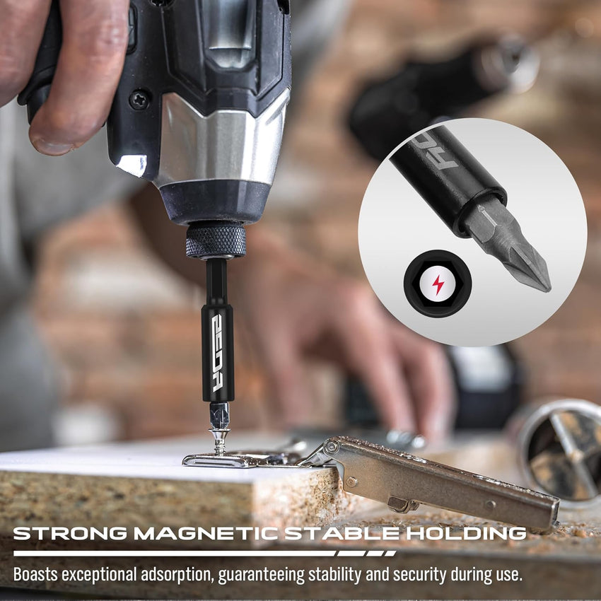 9-Piece Impact Socket Adapter Set, 1/4" 3/8" 1/2" Driver Socket Adapter, Power Drill Bit Extension, Magnetic Screwdriver Bit Holder, Socket Wrench Adapter