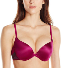Maidenform Underwire Demi Bra, Best Push-Up Bra with Wonderbra Technology, Smoothing Lace-Trim Bra with Push-Up Cups