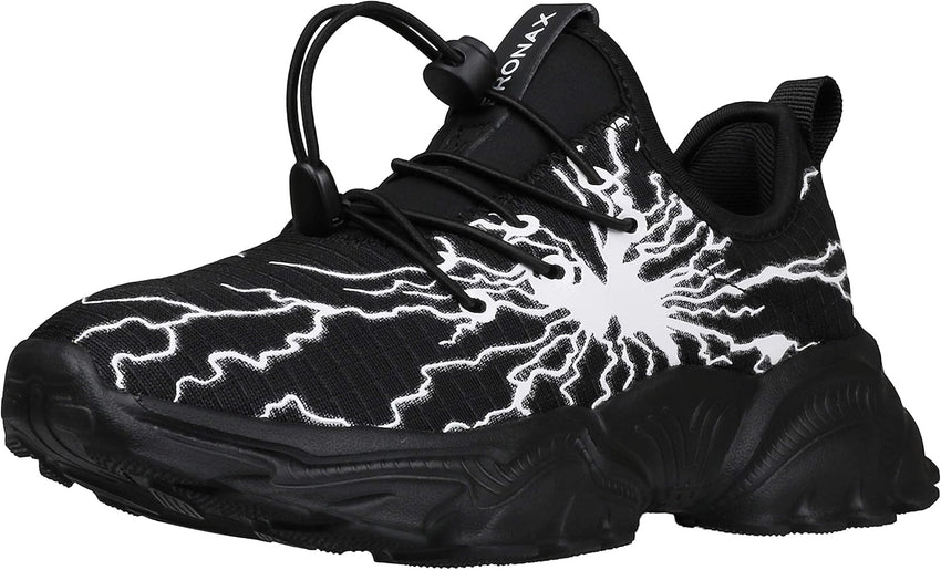 BRONAX Little/Big Boys Comfortable Graffiti Personality Tennis Shoes