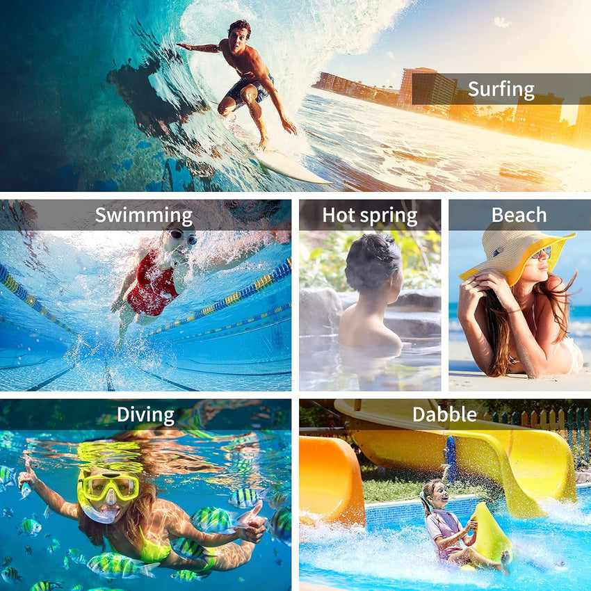 UNBREAKcable Waterproof Phone Pouch-2 Pack IPX8 Waterproof Phone Case for iPhone 16 15 14 13 12 11 Pro Max & Samsung S25 S24 S23-Dry Bag & Travel Essentials for Beach, Pool, Kayak & Cruise-7" Black