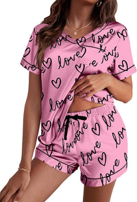 Ekouaer Silk Pajama for Women Short Sleeve Satin Pj Set Two Piece Soft Sleepwear Loungewear S-XXL