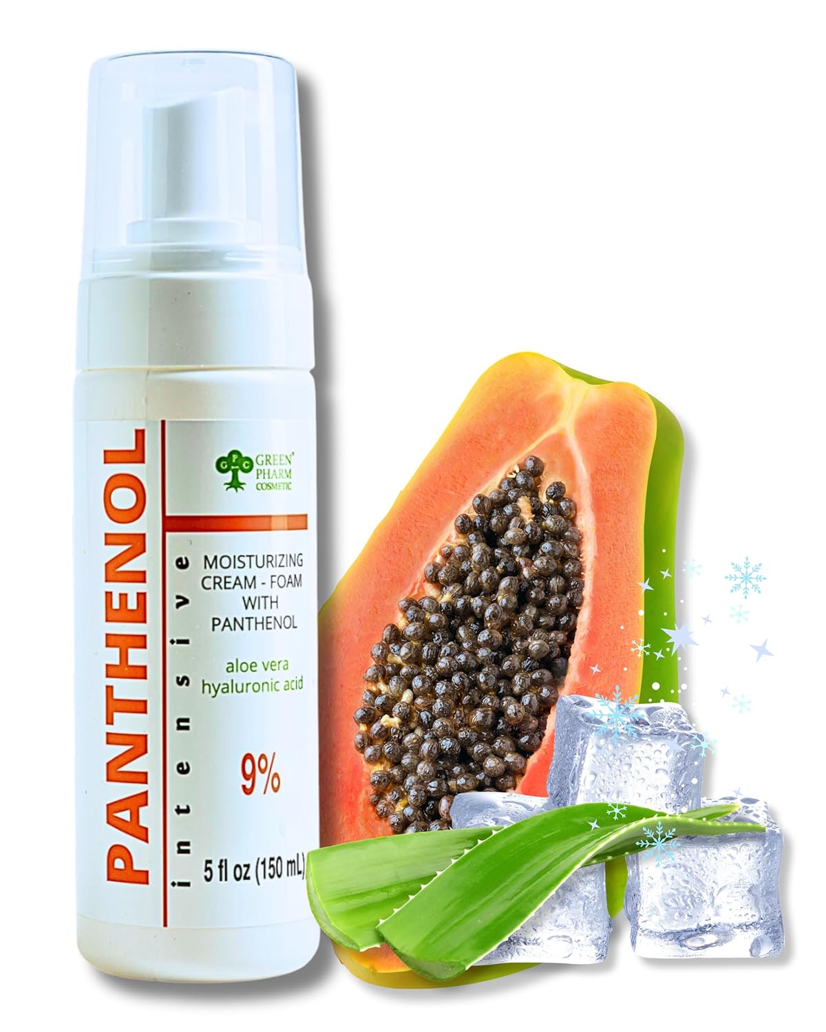 9% Panthenol Intensive Cream – Soothing Redness, Acne, Sunburn & Skin Recovery with Aloe Vera & Hyaluronic Acid – Post-Laser, Facelift, Tattoo, Burn & Hair Transplant Care, 3.4 oz