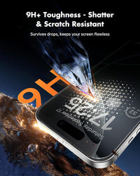 UNBREAKcable Privacy Screen Protector for iPhone 16 Pro Max (6.9-Inch), 2-Pack + 2 Lens Protectors|25° Anti-Spy|9H Hardness|Anti-Fingerprint|HD Clarity Tempered Glass