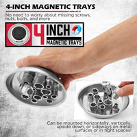 Magnet Sweeper Magnetic Nail Roller: 17-Inch Heavy Duty Magnet Nail Pickup Rolling Tool with Telescoping Adjustable Handle 8.8-Pound Capacity Ideal for Workshop Garage Yard Construction Cleanup