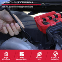 Hex Bit Impact Socket Set: 36-Piece with 4 Adapters, 1/4" 3/8" 1/2" Drive Master Allen Impact Socket Set, SAE and Metric, H5-H19 & 3/4"-5/64", Heavy Duty Storage Case, Automotive Mechanic