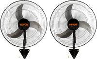 VEVOR Wall Mount Fan, 2 PCS 18 inch Waterproof, 3-speed High Velocity Max. 4000 CFM Industrial Wall Fan for Indoor, Commercial, Residential, Warehouse, Greenhouse, Workshop, Basement, Garage,Black