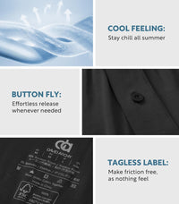 DAVID ARCHY Mens Boxer Shorts Breathable Soft Rayon Made from Bamboo Boxers for Men Loose Fit Mens Underwear 3 or 5 Pack