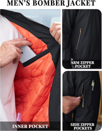 7DAY'S Men's Jackets-Bomber Jacket Fall Winter Warm Windbreaker Full Zip Casual Padded Coats