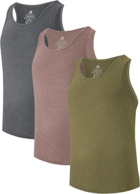 DAVID ARCHY Men's Tank Top Bamboo Rayon Undershirts Tank Shirt Moisture-Wicking A-Shirt for Men, 3 or 5 Pack